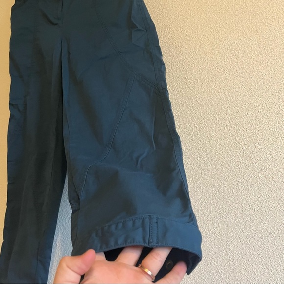 Anthropologie Super High Rise Blue Paper Bag Waist Tie Pants Size 6 - Picture 5 of 13